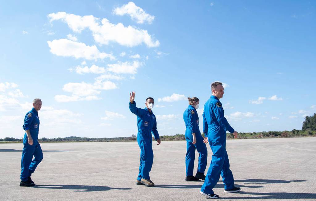 SpaceX Crew-3 astronauts at NASA’s Kennedy Space Center