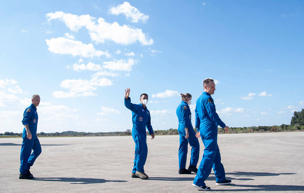SpaceX Crew-3 astronauts at NASA’s Kennedy Space Center