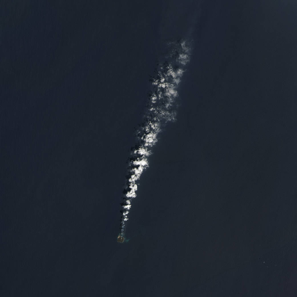 In November 2013, a seafloor volcano in the western Pacific Ocean spewed enough material to rise above the water line.  