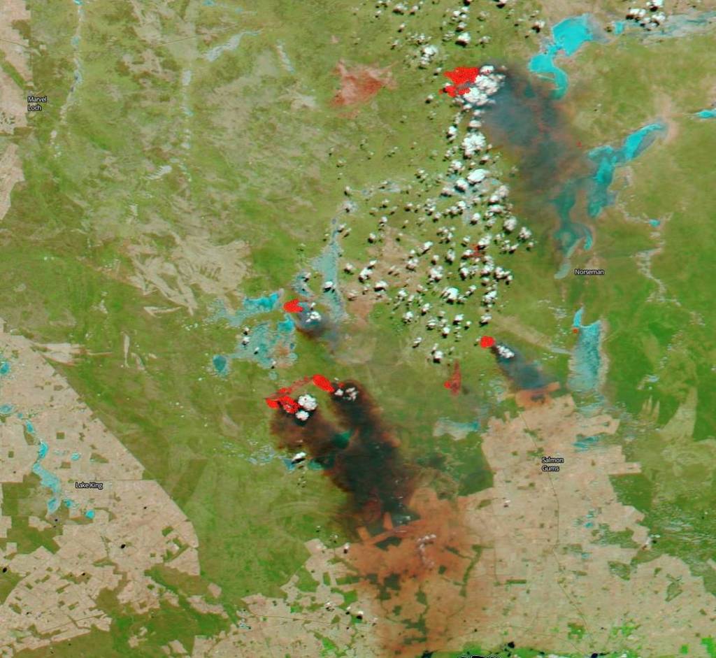 Black Smoke Rising Over North Cascade, Western Australia