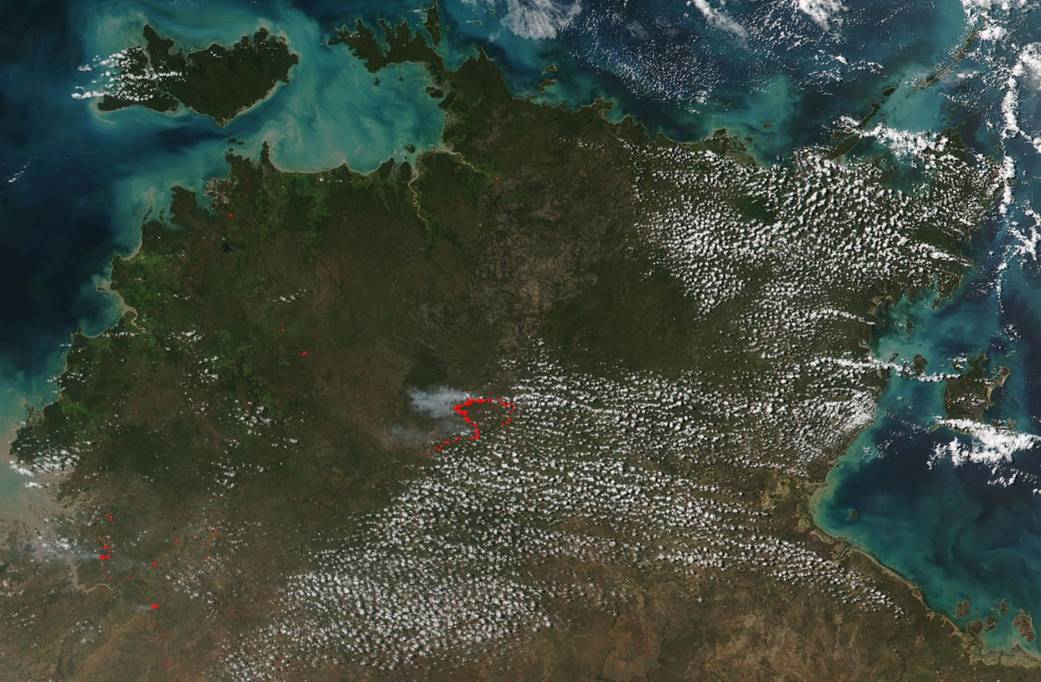 Northern Territory Australia grass and scrub fires