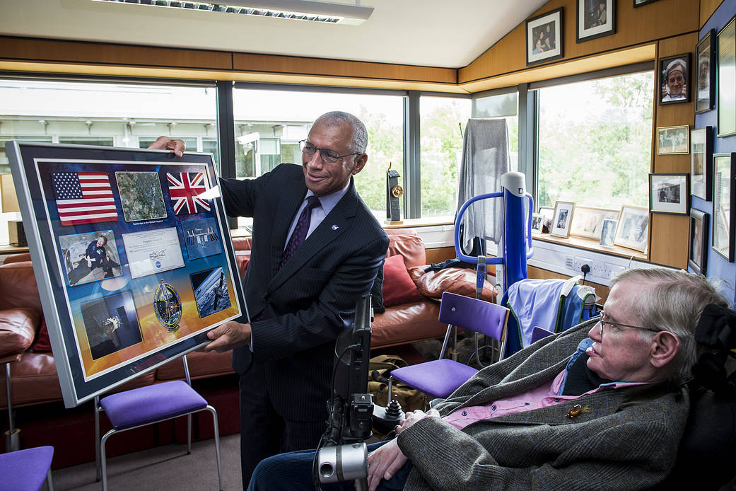Admnistrator Bolden with Stephen Hawking