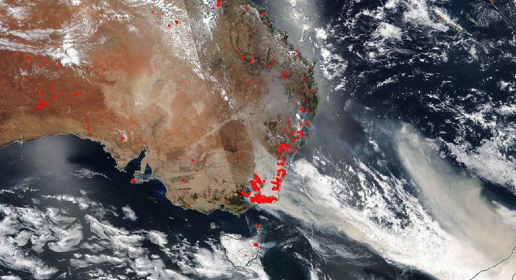Fires in New South Wales on Jan. 01, 2020