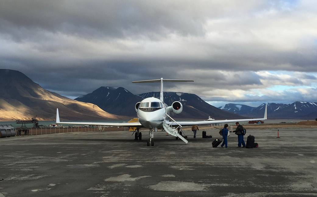 NASA Gulfstream-III aircraft in Svalbard, Norway