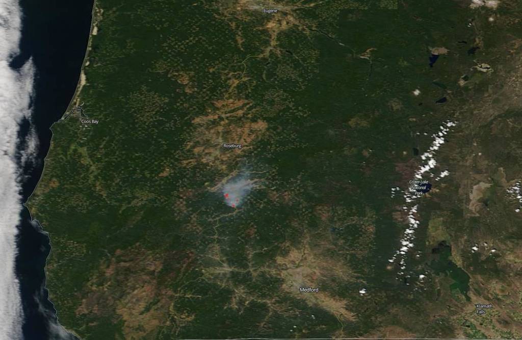 Oregon’s Milepost 97 Fire is Burning in Old Fire Scar