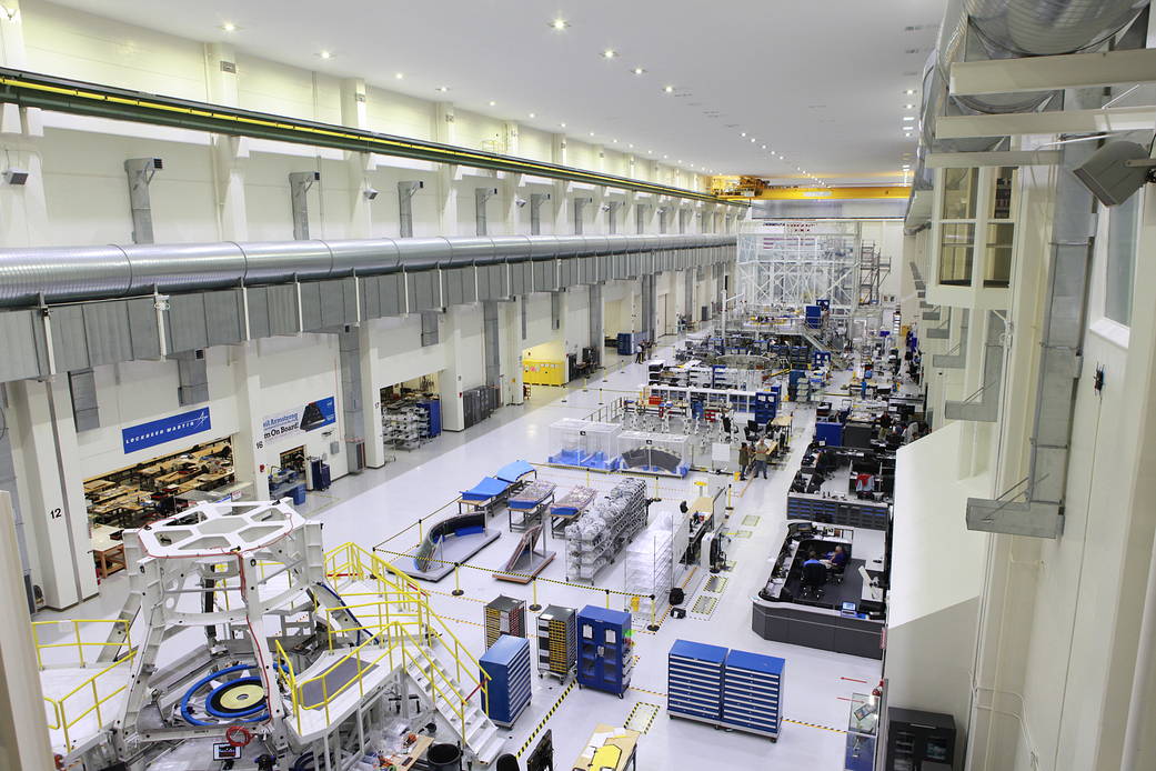 A view of the high bay in the Operations and Checkout Building High Bay at Kennedy Space Center in Florida.