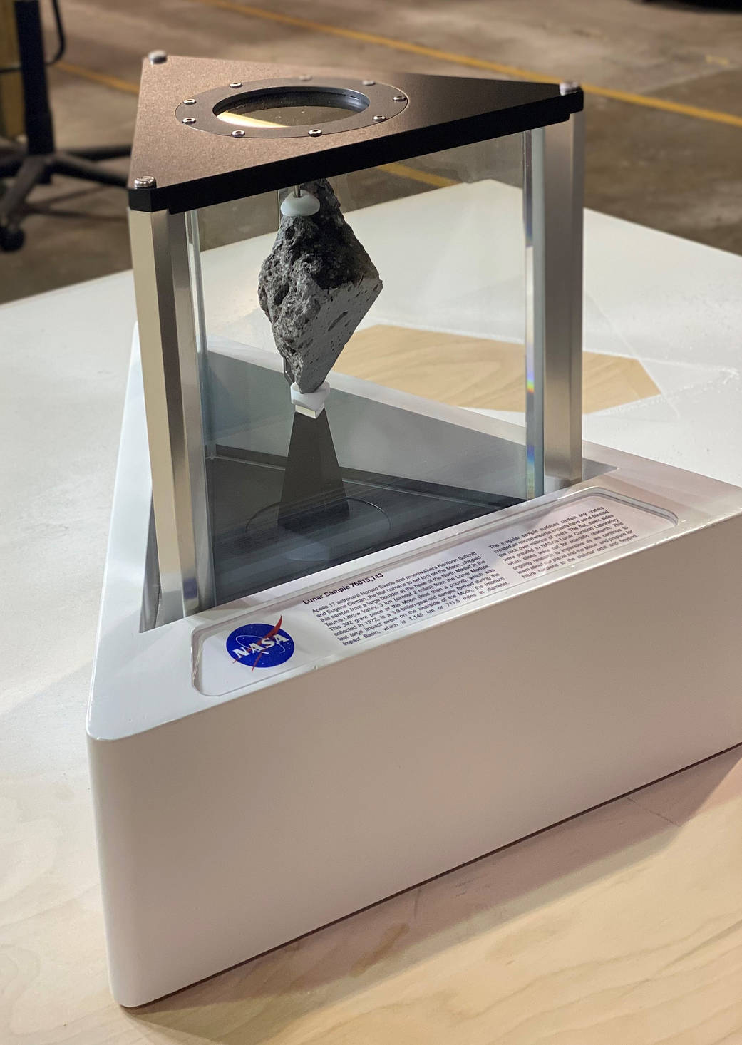 Moon rock on display in the Oval Office beginning Jan. 20, 2021.