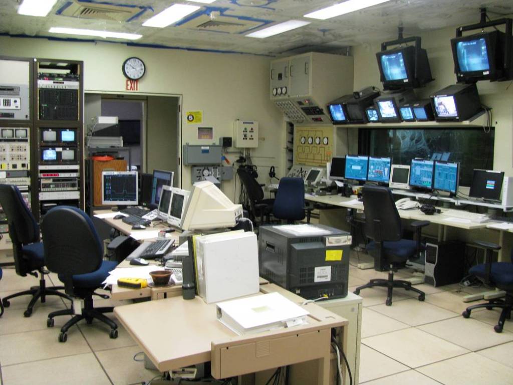 Overall view of the Control Room, facing northwest