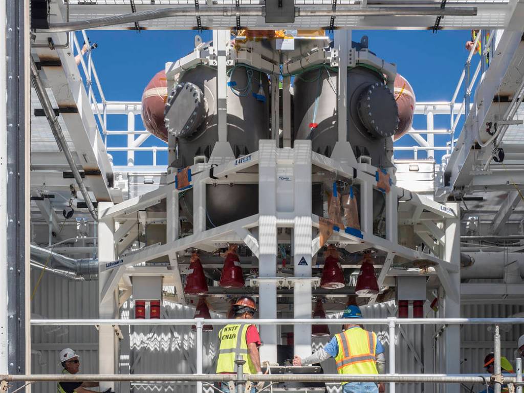 Orion Spacecraft Progress Continues With Installation of Module to Test Propulsion Systems