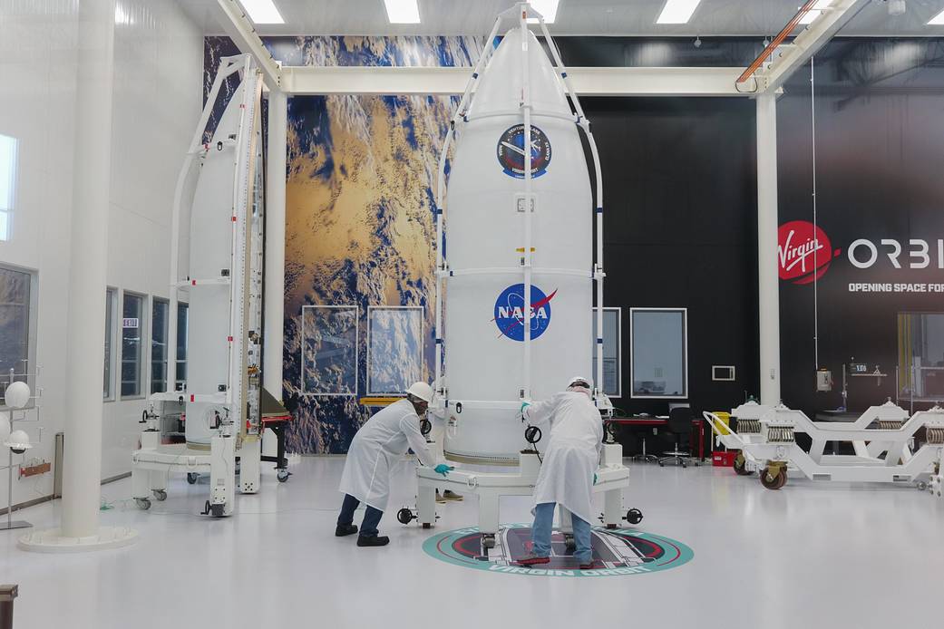 Virgin Orbit teammates complete a dry run of payload encapsulation ahead of their Launch Demo 2 mission.