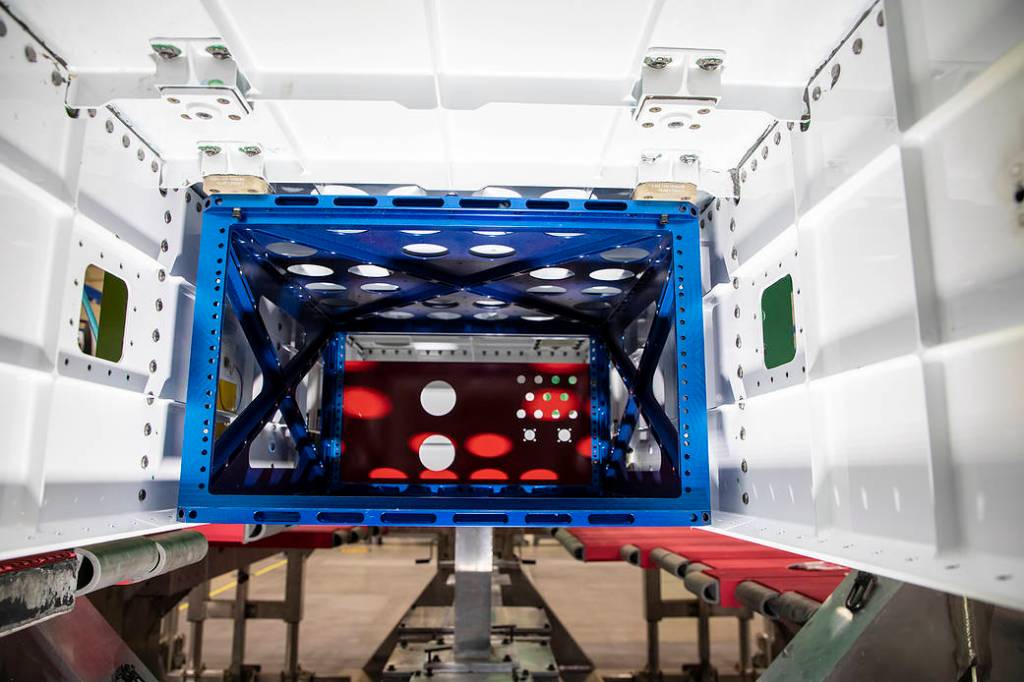 Assembly Milestone Reached as XVS Pallet Installed onto X-59