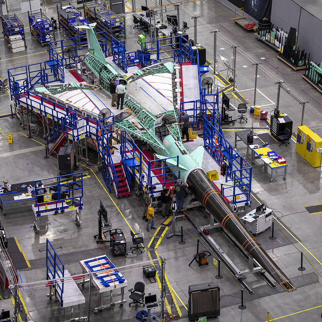aircraft being constructed