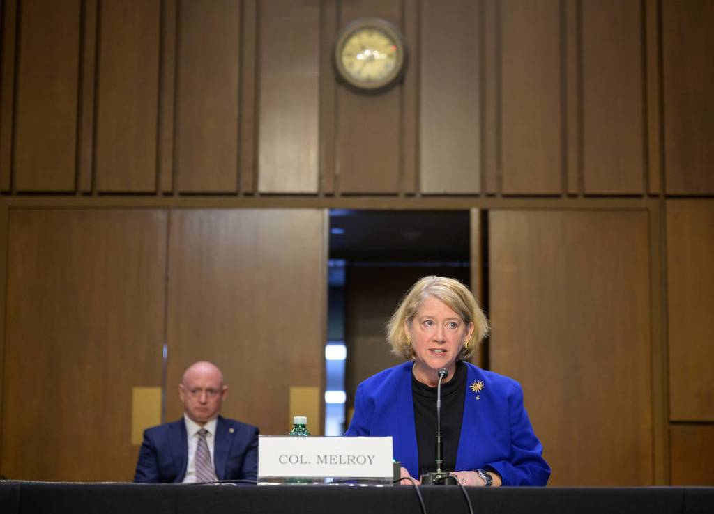 Pam Melroy Addresses Senators During Her Confirmation Hearing