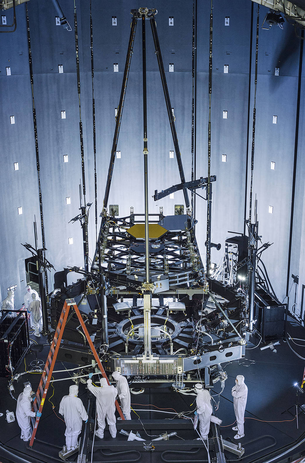 Webb telescope's Pathfinder backplane test model prepared for cryogenic test