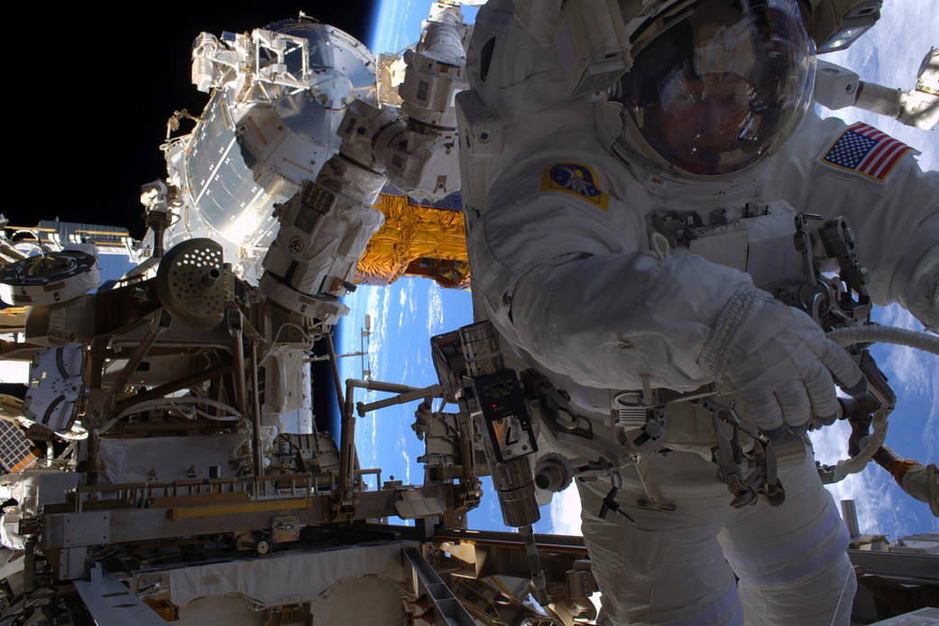 Peggy Whitson During Her 7th Spacewalk Last Week