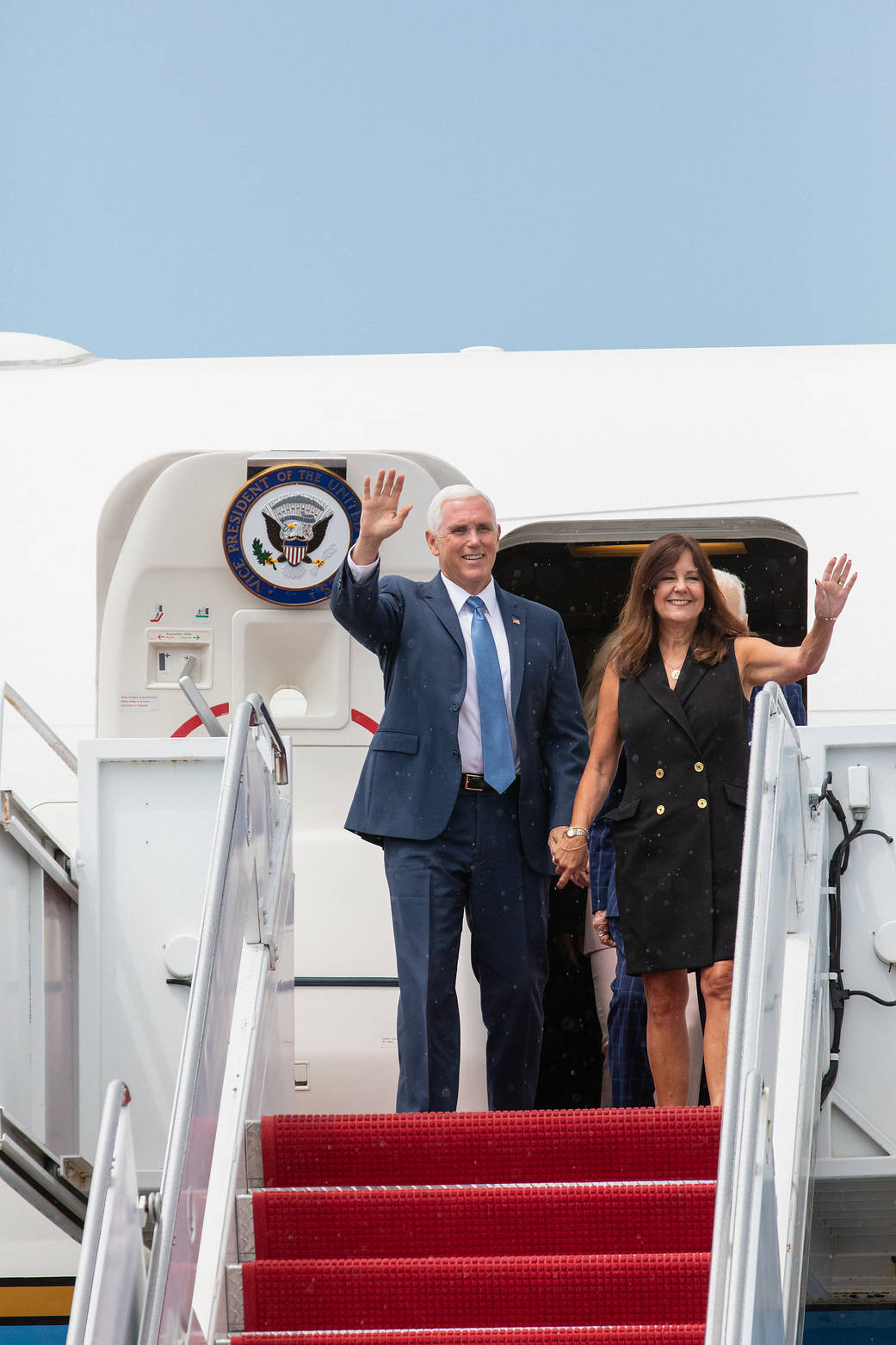 Vice President Mike Pence arrives at Kennedy Space Center on July 20, 2019.