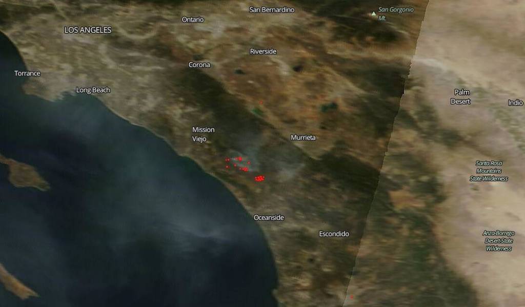 Fires On Grounds of Camp Pendleton, California