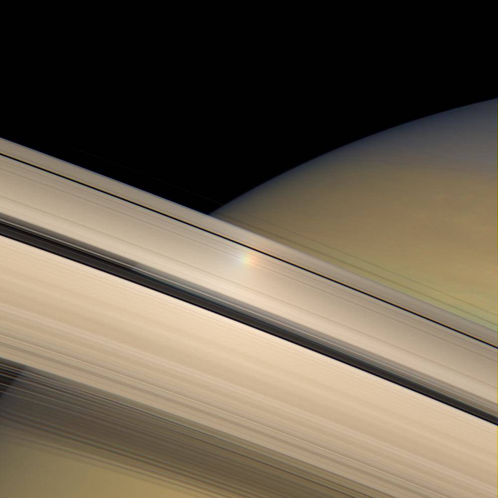 brightness surge that is visible on Saturn's rings 
