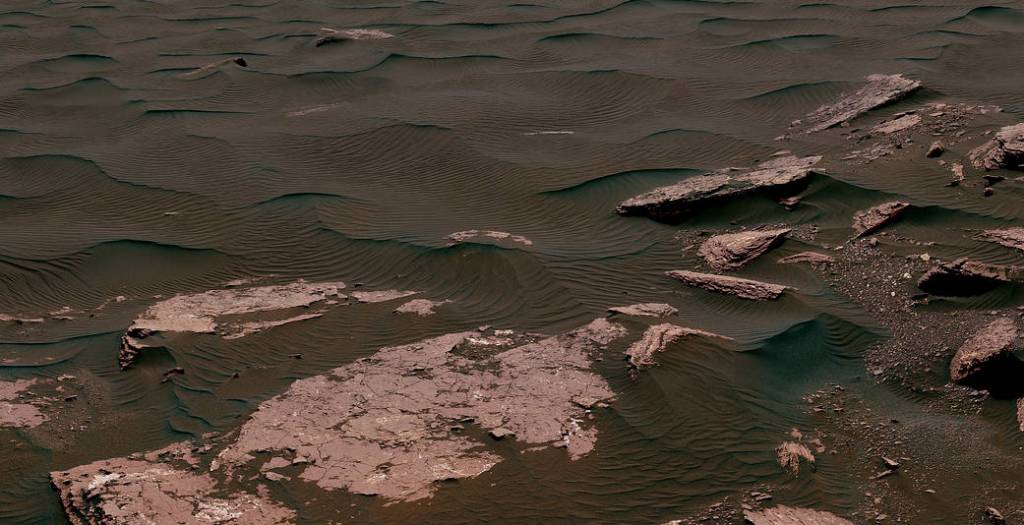 Textures Where Curiosity Rover Studied a Martian Dune