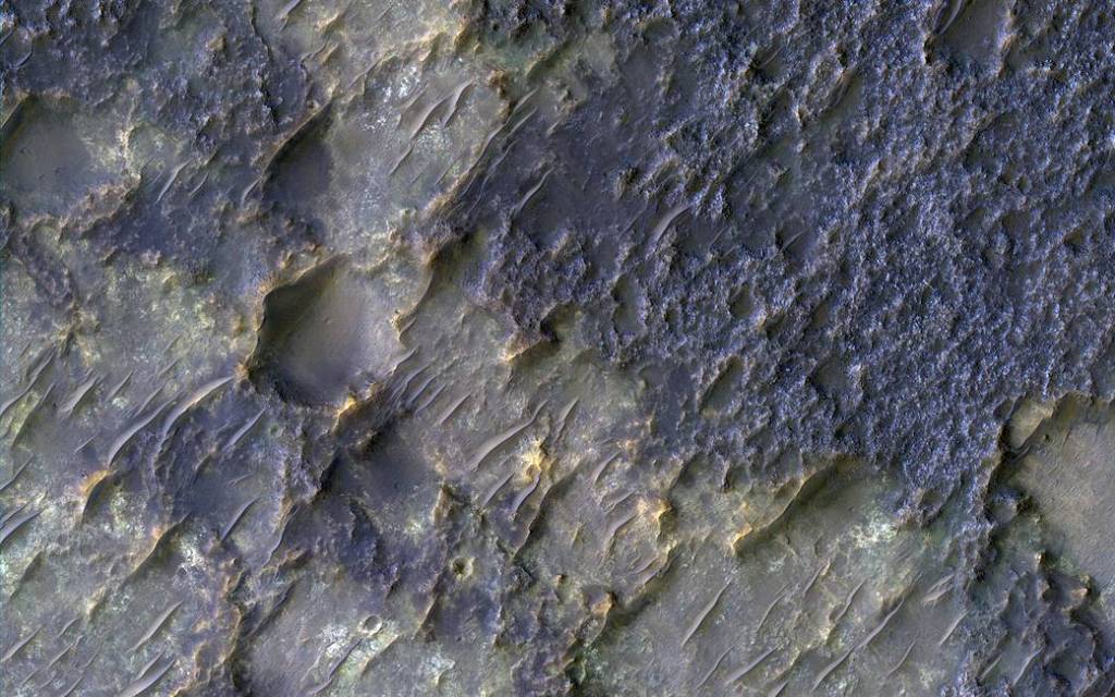 Contact Between Two Distinct Types of Martian Bedrock