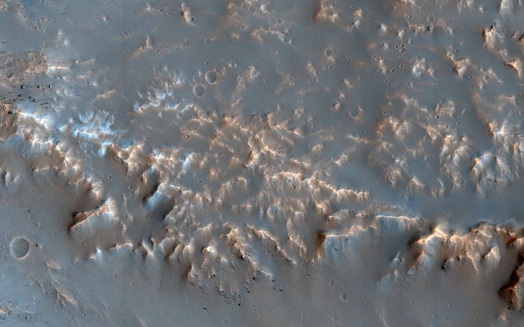  Elliptical crater in Terra Sabaea on Mars