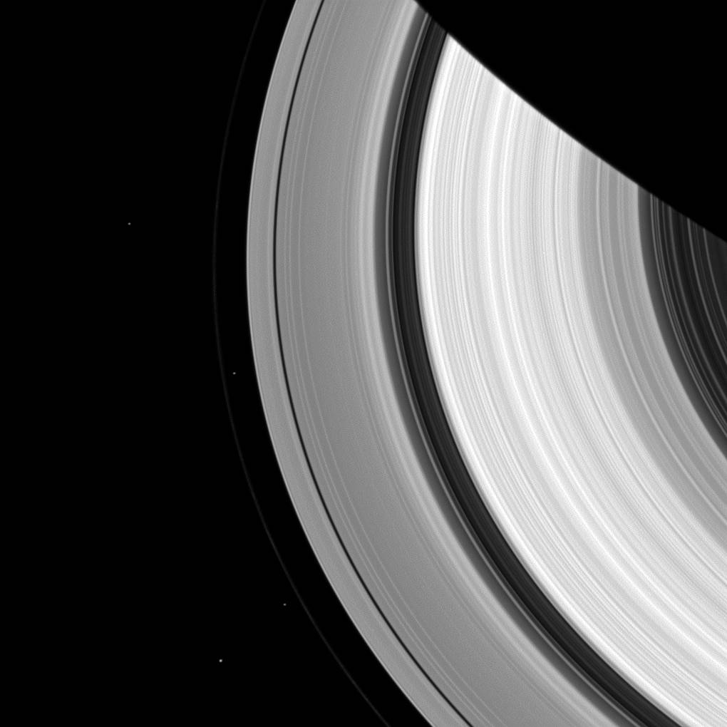 Saturn and moons