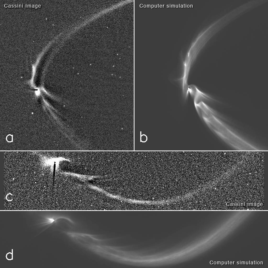 Simulations of the tendrils