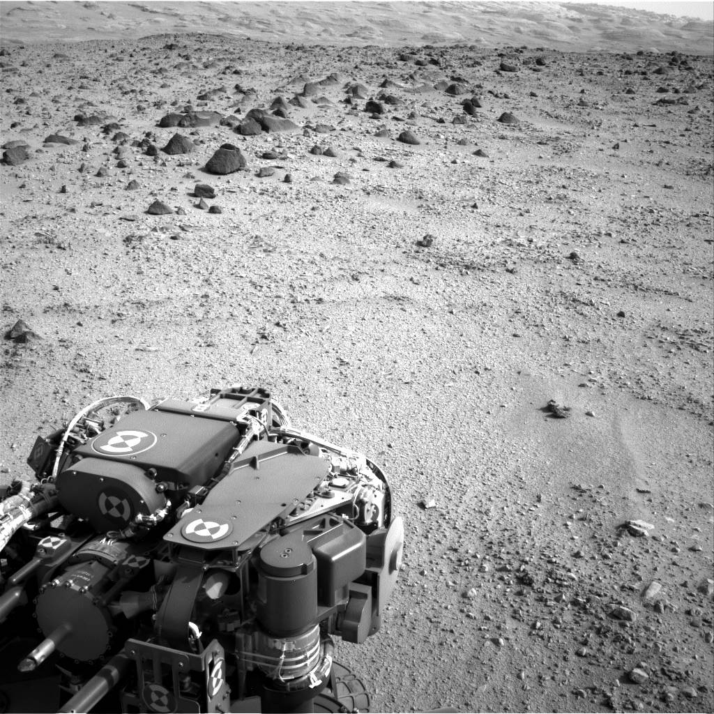 Lower slopes of Mount Sharp appear at the top of this image 