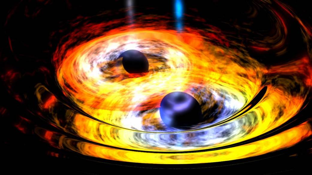Artist's concept of two black holes