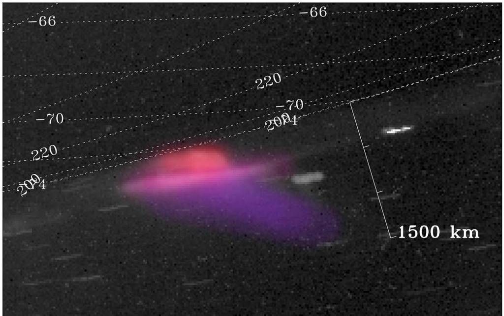 Saturn’s Colorful Aurora