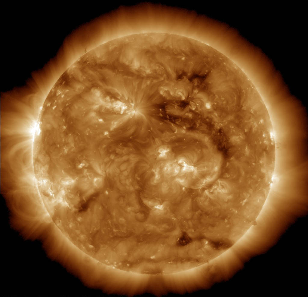 The dark region seen on the face of the sun 