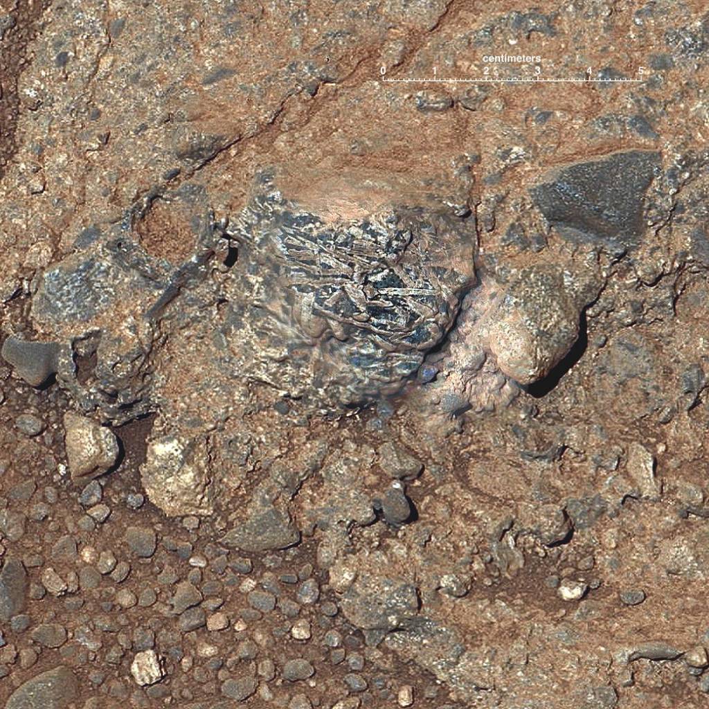 Martian Rock ‘Harrison’ in Color, Showing Crystals
