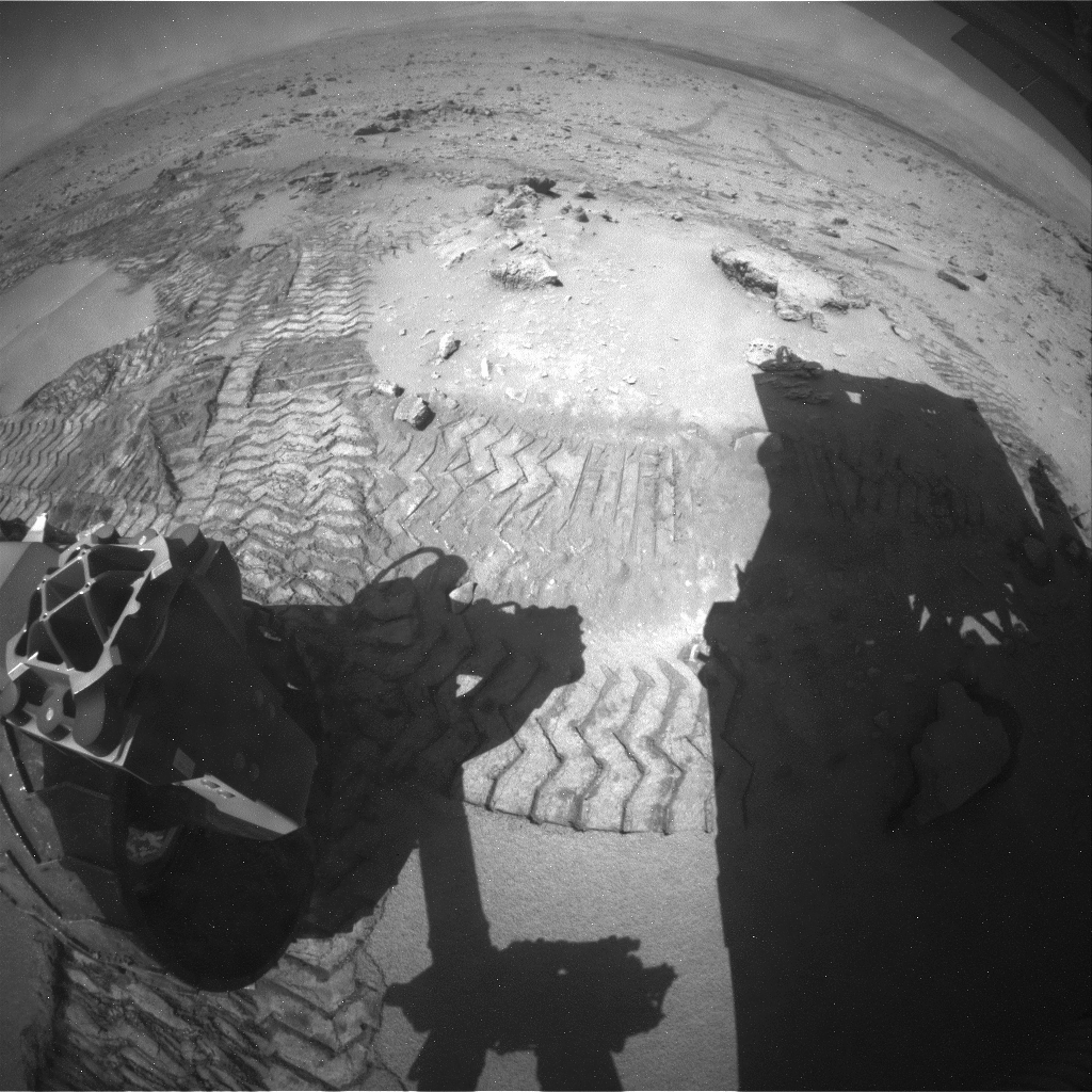 Movie of Curiosity’s View Backwards While Crossing Dune
