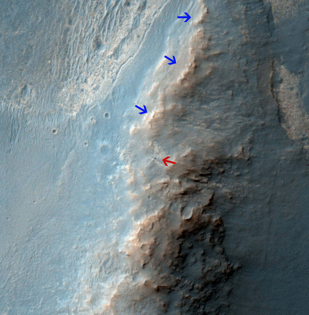 Satellite view of NASA's Mars Exploration Rover Opportunity