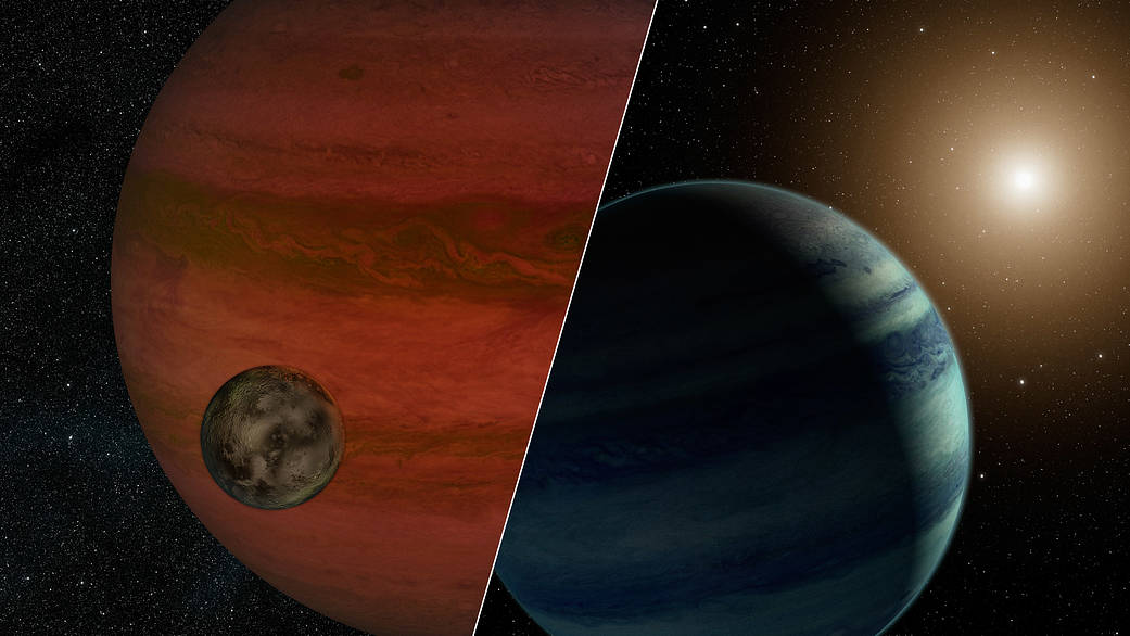Artist's concept of a moon and a planet -- or a planet and a star