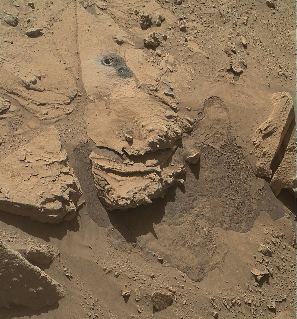 View from the Mars Hand Lens Imager (MAHLI) in NASA's Curiosity Mars Rover 