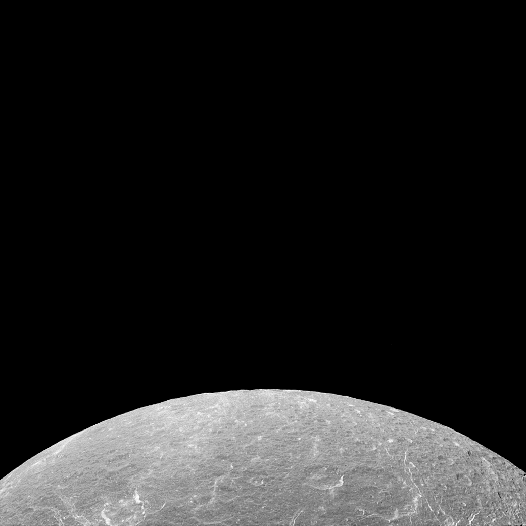 Dione dwarfing Rhea