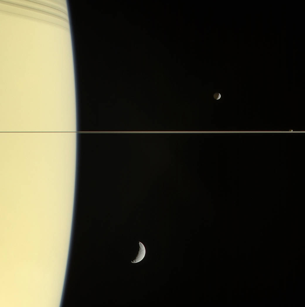 Saturn and moons