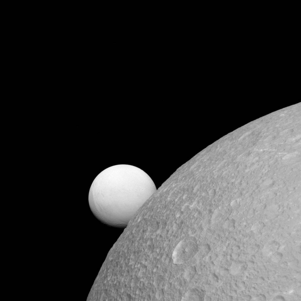 Dione and Enceladus