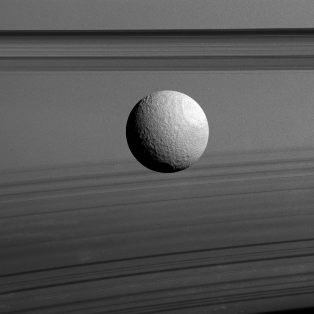 Saturn's moon Tethys 