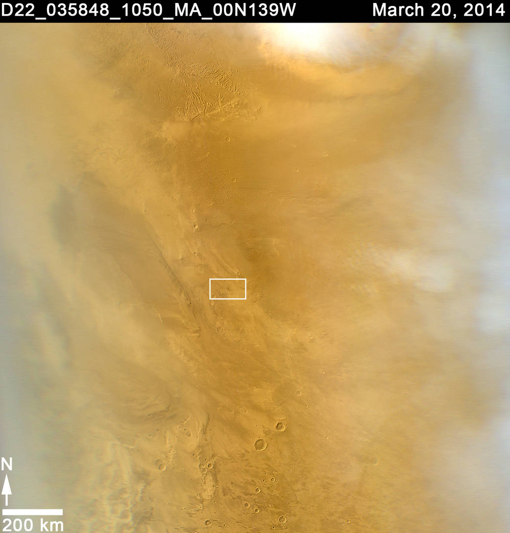 Impact scar detected in Mars 