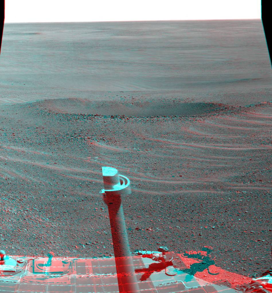‘Lunokhod 2’ Crater on Mars (Stereo)