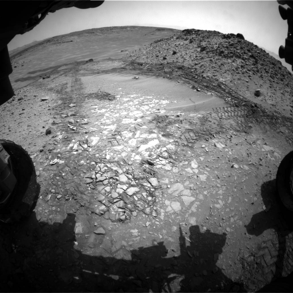 Rover tracks on Mars