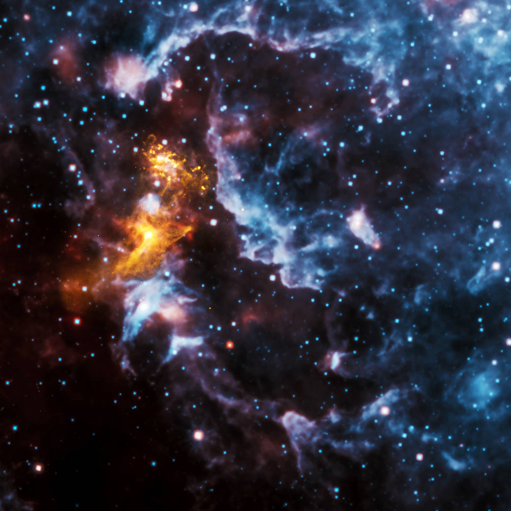 PSR B1509-58 -- a spinning neutron star surrounded by a cloud of energetic particles 
