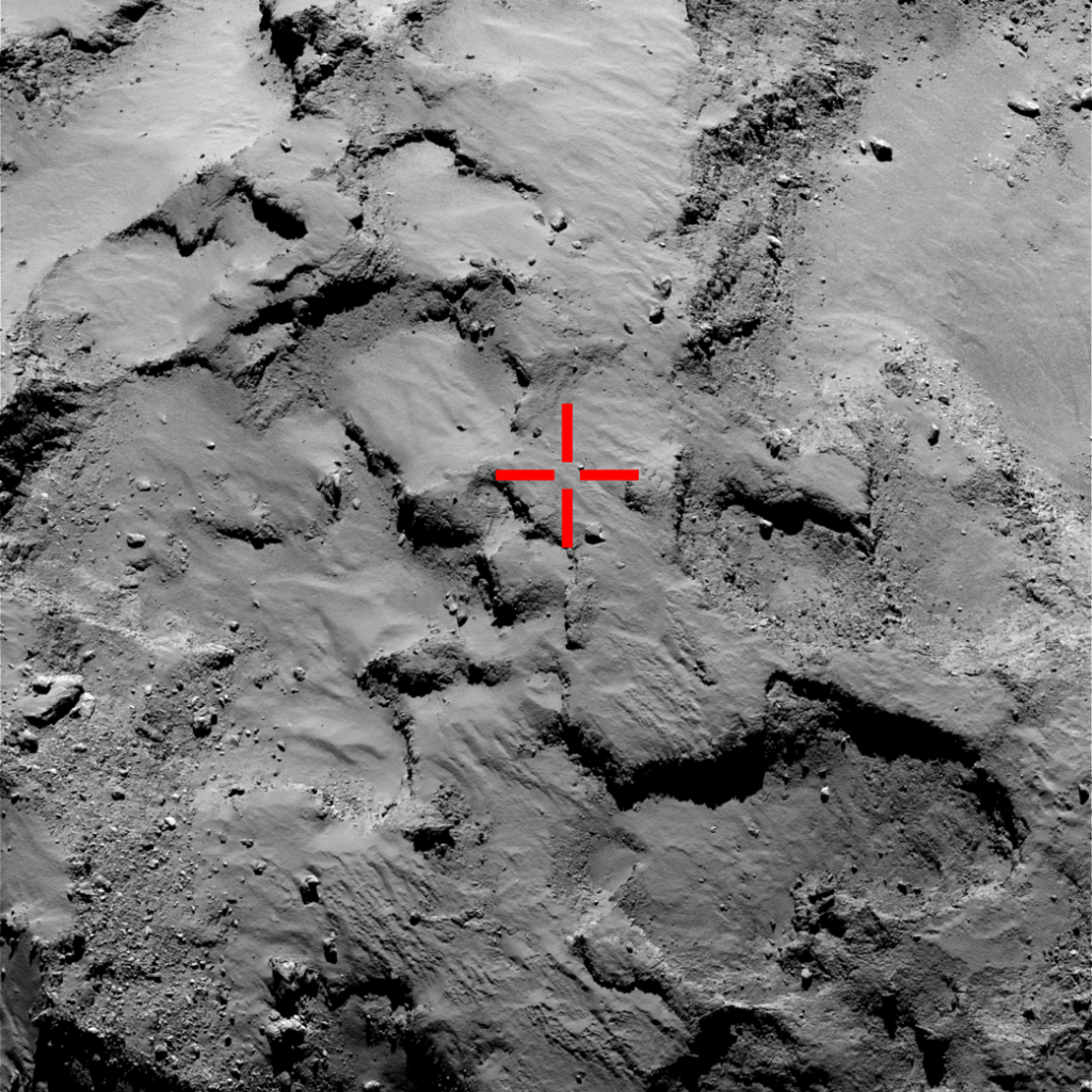 First Touchdown Site of Comet Lander