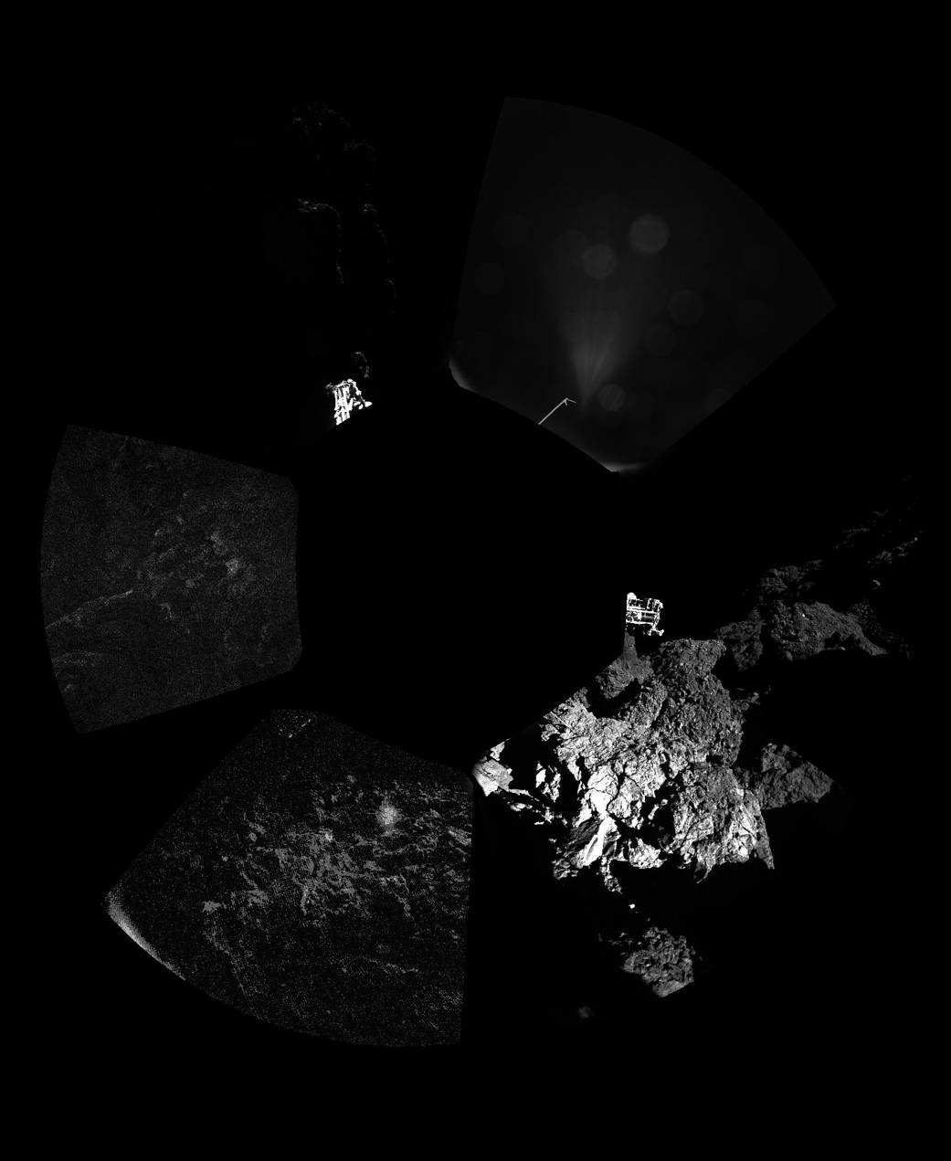 First Panoramic View from Comet Lander 