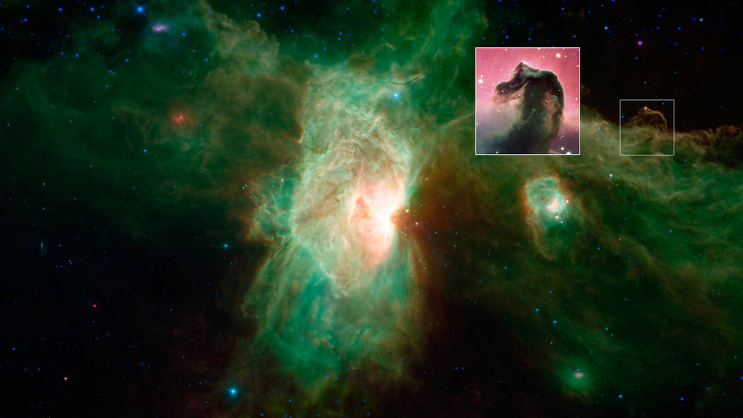 Horsehead Nebula Disappears in Infrared Light