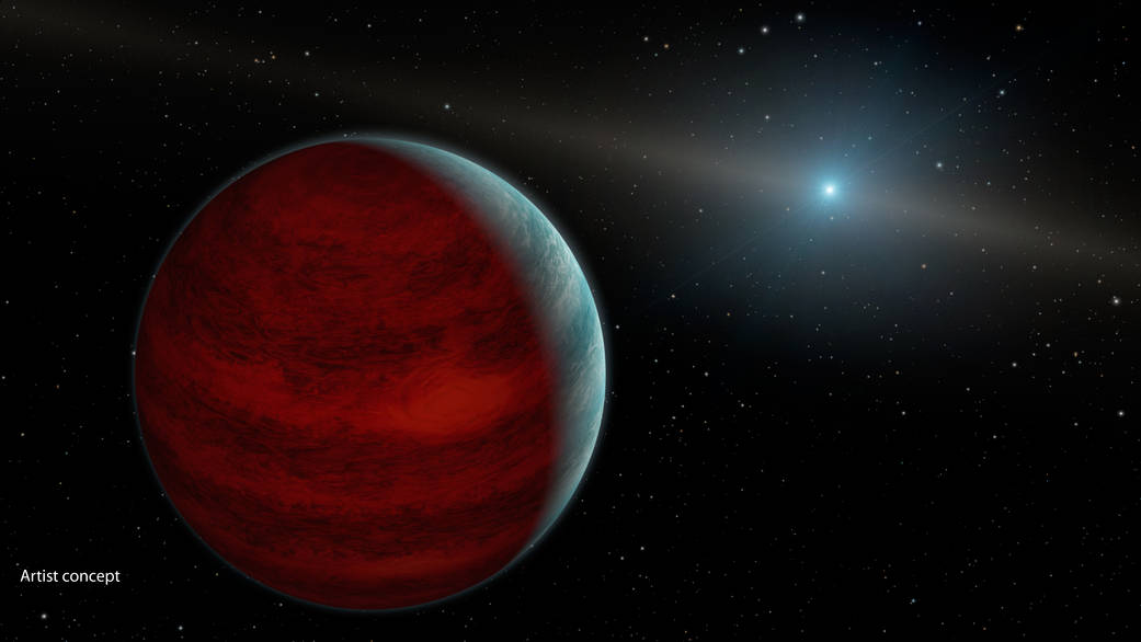 This artist's concept shows a hypothetical "rejuvenated" planet 