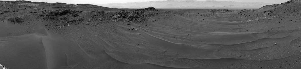 NASA's Curiosity Mars rover used its Navigation Camera (Navcam) to capture this scene 