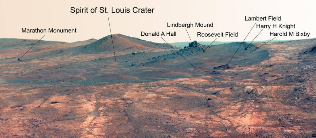 Martian Reminder of a Pioneering Flight